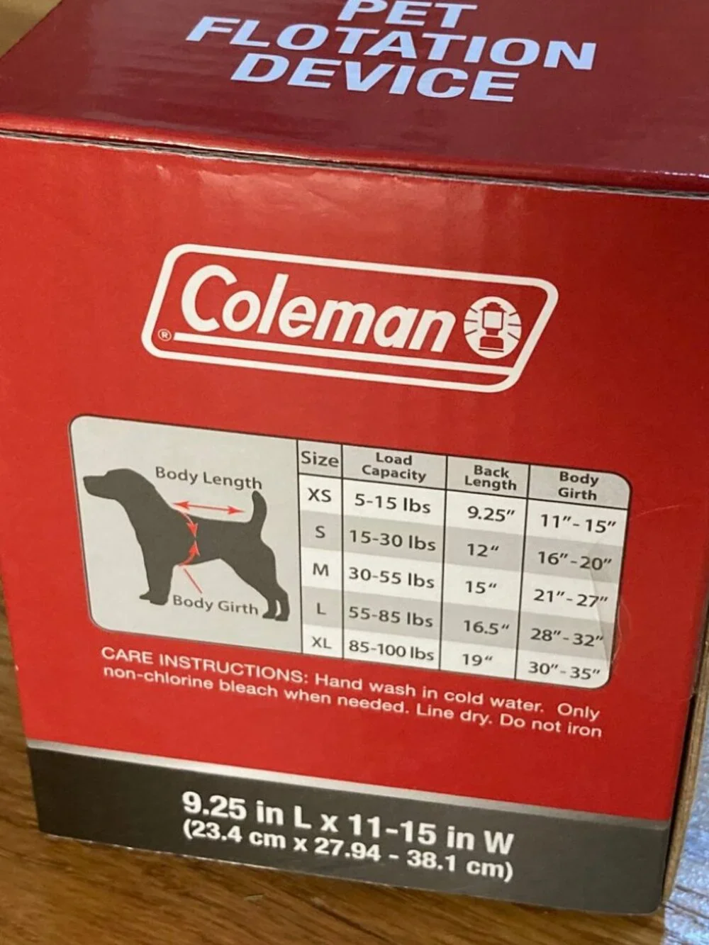 Coleman Pet Floatation Device